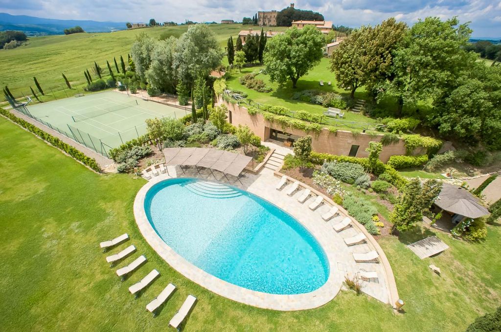 Pool at Borgo Finocchieto Villa Tuscany