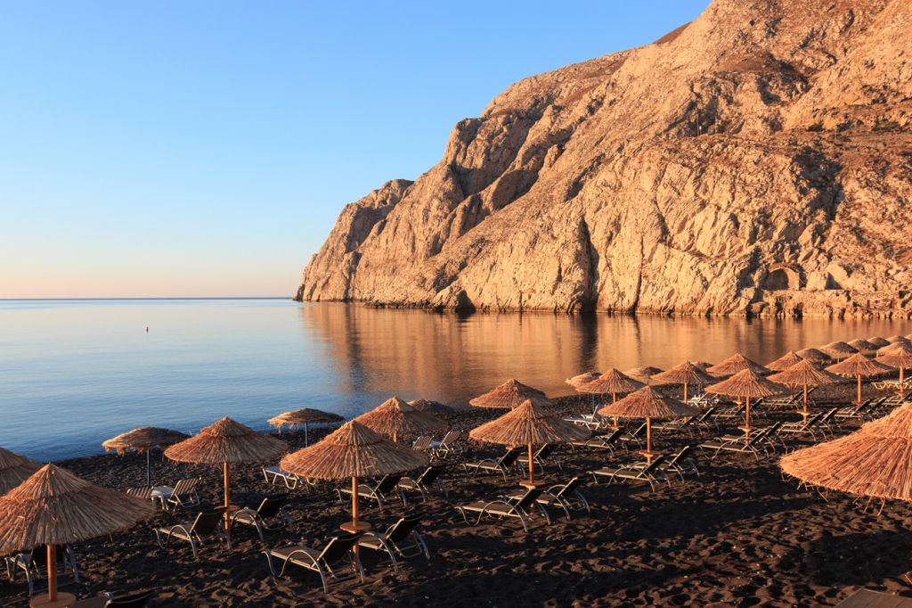 Kamari beach Santorini