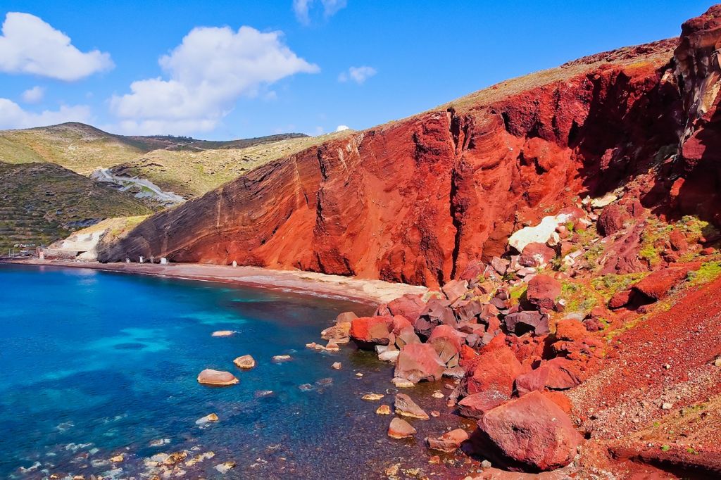 red beach Santorini